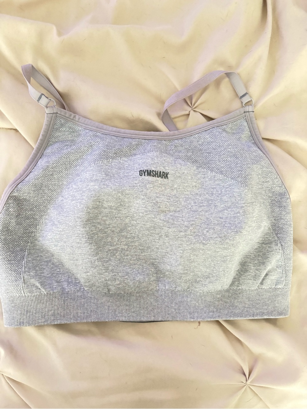 Gymshark Pale Gray Seamless Light Support Sports Bra